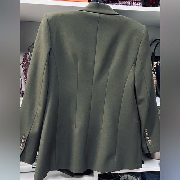 Zara Olive Green Blazer with Gold Buttons - Picture 3 of 7
